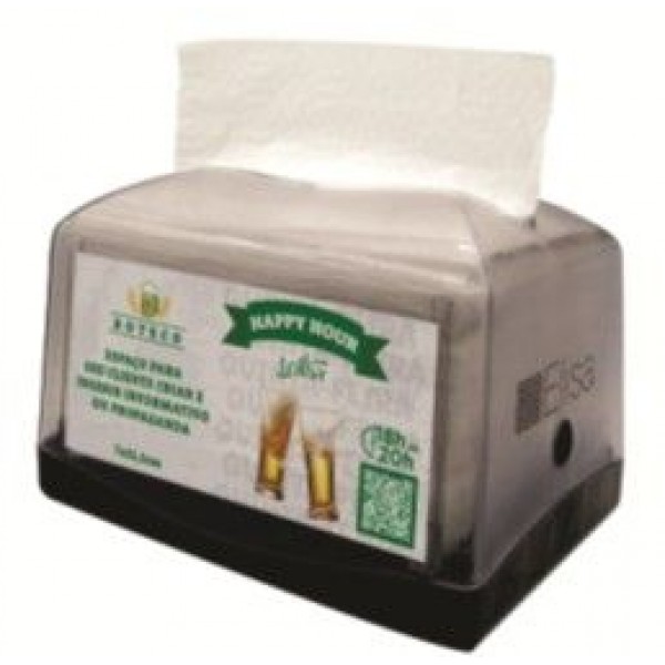 DISP GUARDANAPO BALCAO PRETO/FUME EL-GUAPF