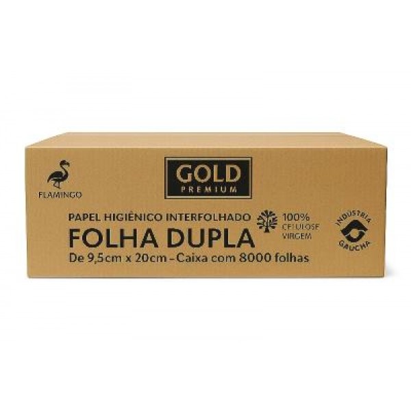 PAP HIG ROLAO F.DUPLA 8 X 10 X 250 FLAMINGO
