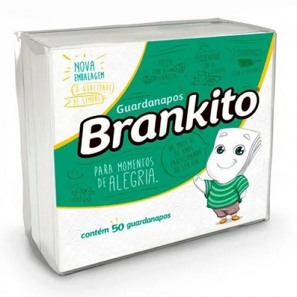 GUARDANAPO 20X22 PCT/50 FLS(FD 100UND) - BRANKITO