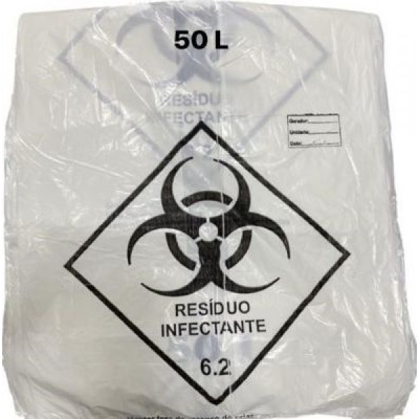 SACO DE LIXO INFECTANTE 50L C/100