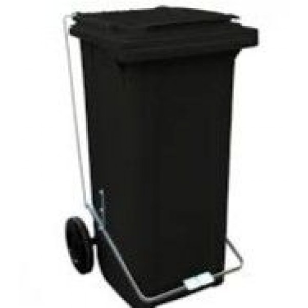 CONTAINER 120L C/PEDAL E RODA PRETO