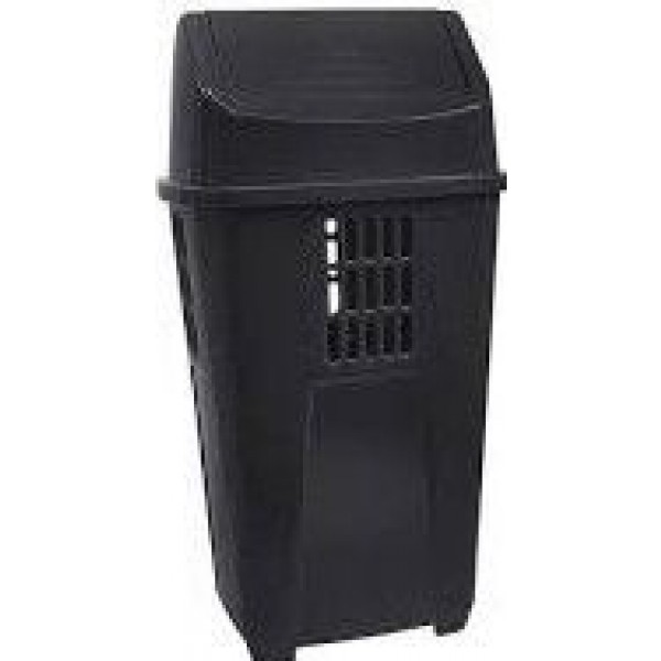 LIXEIRA BASC 50L PLASVALE PRETA