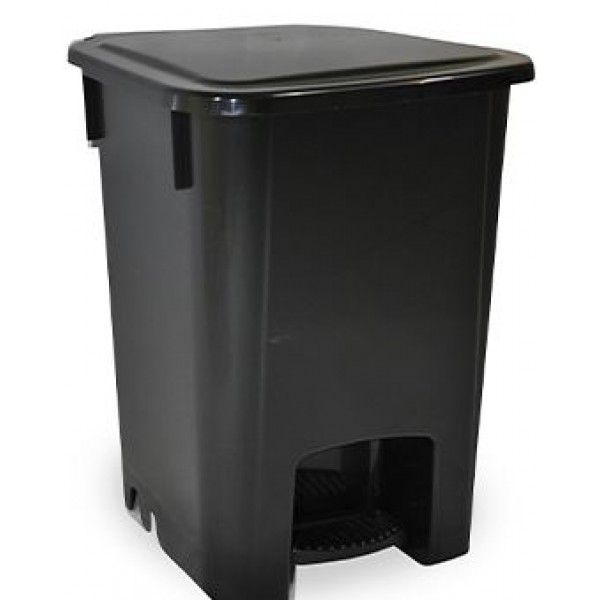 LIXEIRA C/PEDAL 15L PRETA  HIPERSUL