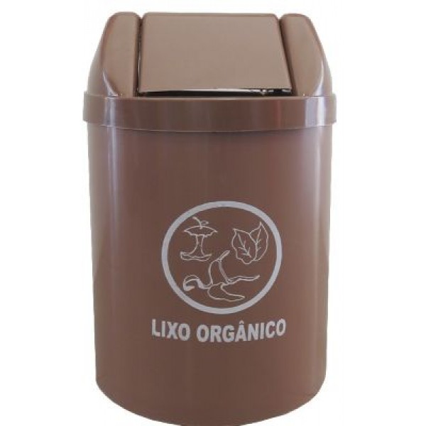 LIXEIRA RED BASC 14L MARRON C/ADESIVO