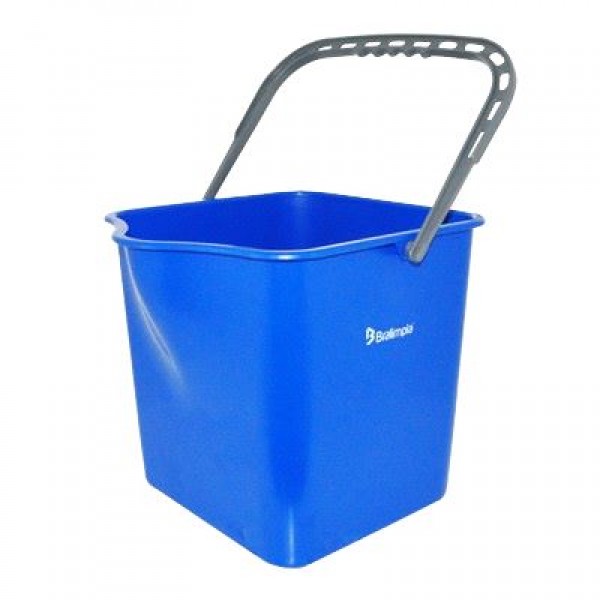 BALDE 25 L C/ALÇA AZUL BRALIMPIA