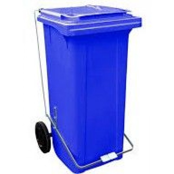 CONTAINER 120L C/PEDAL E RODA AZUL