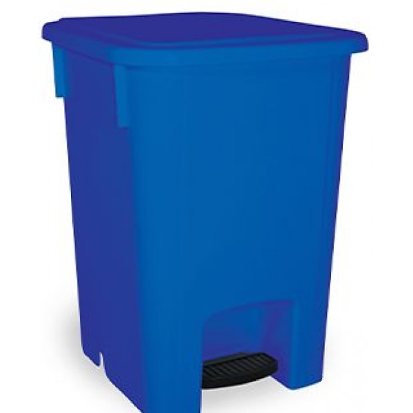 LIXEIRA C/PEDAL 15L AZUL BRALIMPIA