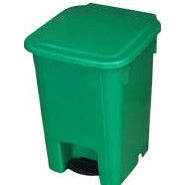 LIXEIRA C/PEDAL 15L VERDE BRALIMPIA