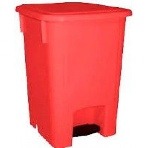 LIXEIRA C/PEDAL 15L VERMELHA BRALIMPIA