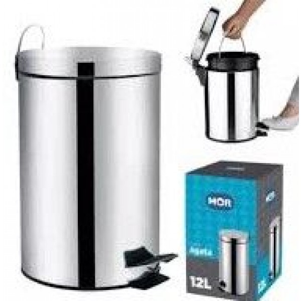 LIXEIRA INOX C/PEDAL 12L