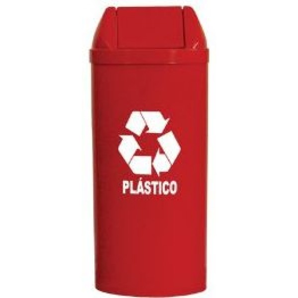 LIXEIRA RED BASC 23L VERMELHA C/ADESIVO