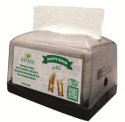 DISP GUARDANAPO BALCAO PRETO/FUME EL-GUAPF