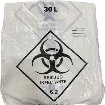 SACO DE LIXO INFECTANTE 30L C/100