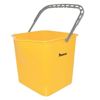BALDE 25 L C/ALÇA AMARELO BRALIMPIA