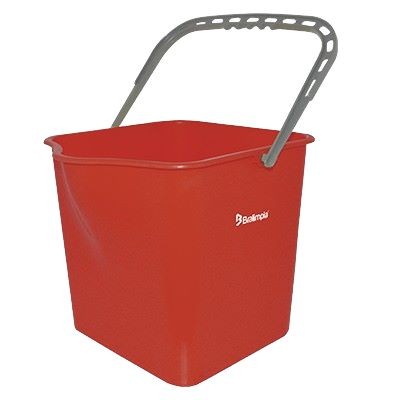 BALDE 25 L C/ALÇA VERMELHO BRALIMPIA