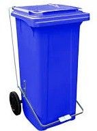 CONTAINER 120L C/PEDAL E RODA AZUL