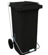 CONTAINER 120L C/PEDAL E RODA PRETO