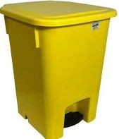 LIXEIRA C/PEDAL 15L AMARELA BRALIMPIA