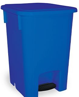 LIXEIRA C/PEDAL 15L AZUL BRALIMPIA