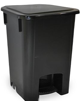 LIXEIRA C/PEDAL 15L PRETA  HIPERSUL