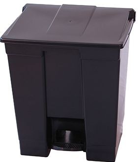 LIXEIRA C/PEDAL 30L PRETA BRALIMPIA