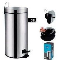 LIXEIRA INOX C/PEDAL 30L