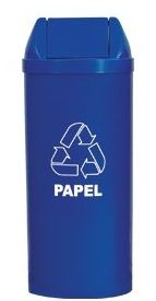 LIXEIRA RED BASC 23L AZUL C/ADESIVO