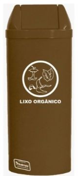 LIXEIRA RED BASC 23L MARRON C/ADESIVO